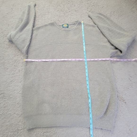 Cabelas Ribbed Sweater Mens XL Cotton Blend Pullover Made in USA Beige - Picture 4 of 10